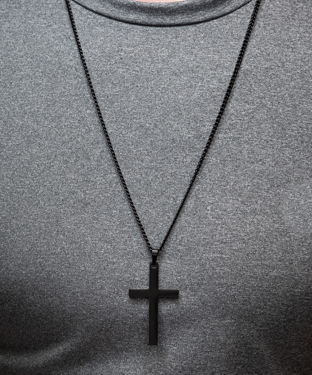 Black Cross Necklace, Gift Ideas For Brother, Brother In Law, Brother From Another Mother