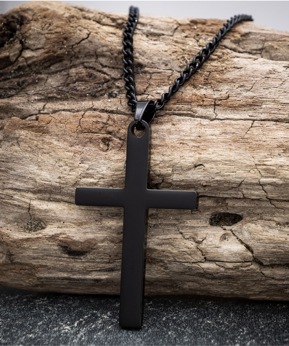 Black Cross Necklace, Gift Ideas For Brother, Brother In Law, Brother From Another Mother